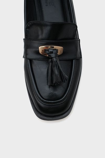 Capone Outfitters Metalowa klamra, damskie mokasyny z frędzlami