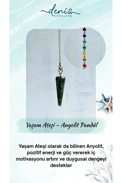 Deniz Doğal Taş Fire of Life – Anyolite Pandül