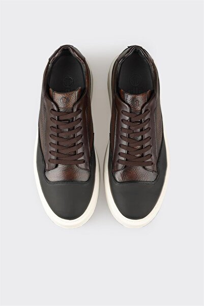 Elle Shoes Brown Leather Men's Casual Shoes