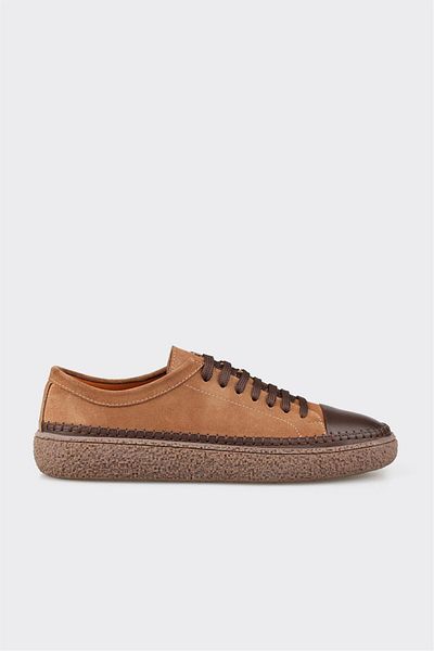 Elle Shoes Camel Leather Men's Casual Shoes