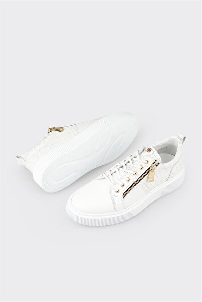 Elle Shoes Beyaz Deri Erkek Spor Ayakkabı