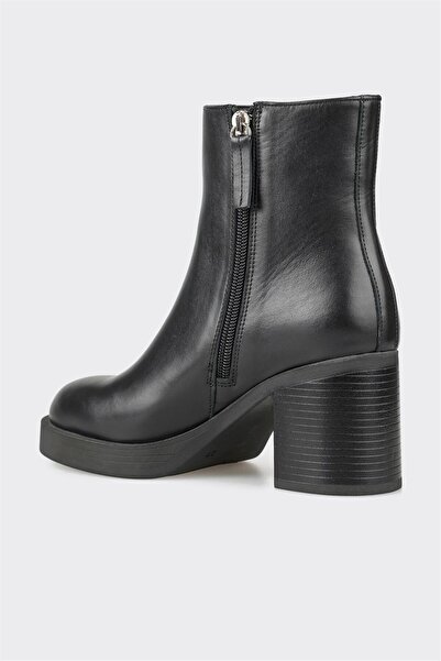 Elle Shoes Siyah Deri Kadın Günlük Bot