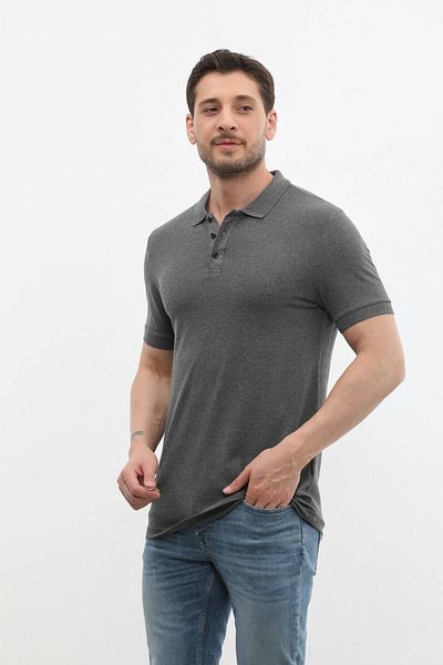 MARKAPIA Ανδρικό μπλουζάκι Polo Neck - 100% βαμβάκι