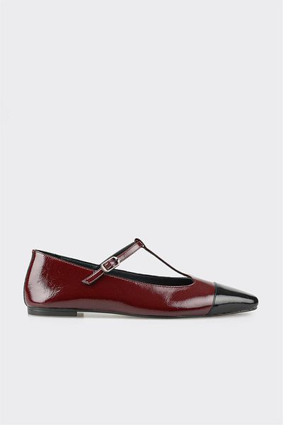 Elle Shoes Burgundy Leather Women's Casual Shoes