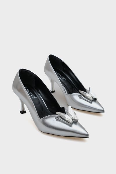 Capone Outfitters Pantofi de damă Hillary cu toc mediu și vârf ascuțit Fluture