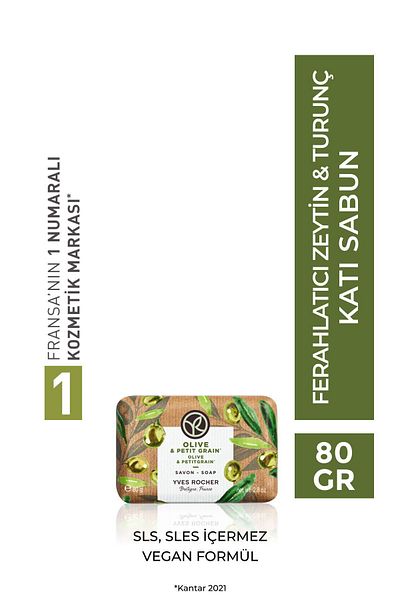 Yves Rocher Solid Soap - Refreshing Olive Orange - 80g-90399