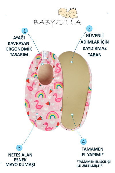 BabyZilla Kaydırmaz Taban Deniz Ayakkabısı, Çocuk Havuz Patiği