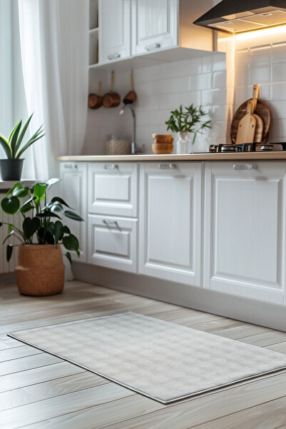 dekozer Puffy Bubble Kırık Beyaz Peluş Halı Ve Yolluk | Kaymaz, Yıkanabilir, Ekstra Yumuşak, Dökülme Yapmaz