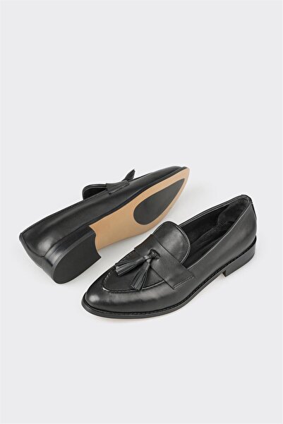 Elle Shoes Black Leather Women's Casual Shoes