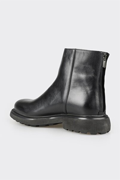 Elle Shoes Siyah Deri Erkek Günlük Bot