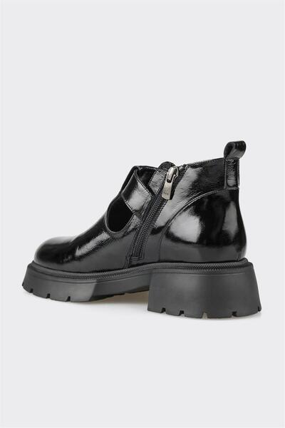 Elle Shoes Siyah Deri Kadın Günlük Bot
