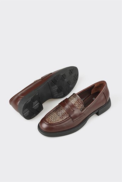 Elle Shoes Καφέ Δερμάτινα Γυναικεία Casual Παπούτσια