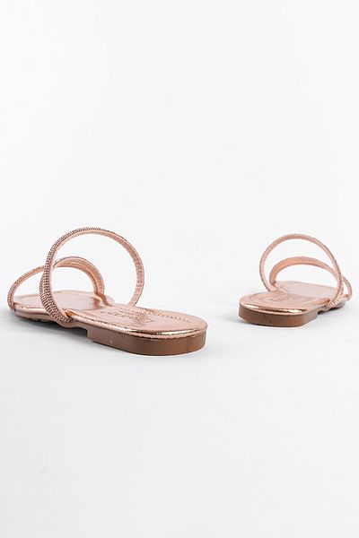 Capone Outfitters Flat HeeleD Stone 3-stripeD QuilteD Women's Slippers