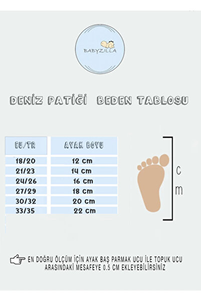 BabyZilla Kaydırmaz Taban Deniz Ayakkabısı, Çocuk Havuz Patiği