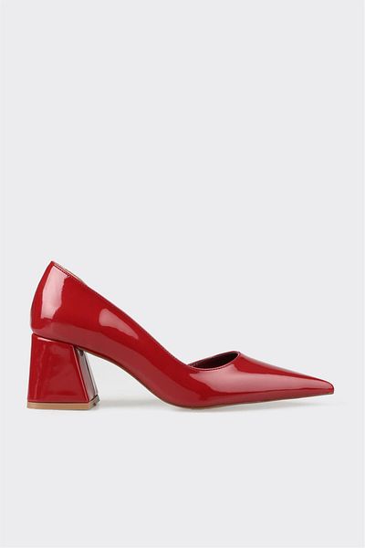 Elle Shoes Red Women's Mid Heel Shoes