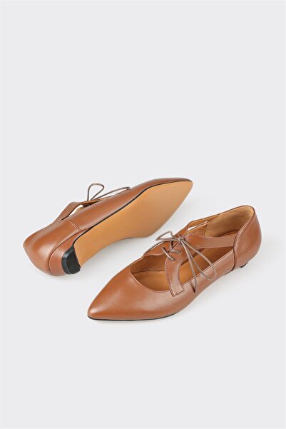 Elle Shoes Tan Leather Women's Casual Shoes