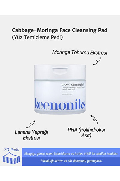 Camo Temizleme Pedi Lahana & Moringa Tek Adımda Keenoniks 275 ml