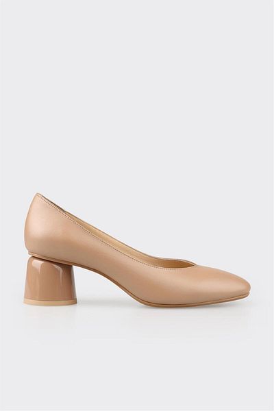 Elle Shoes Pantofi cu toc de damă din piele naturală