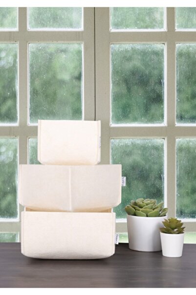 HOMİNG Σετ καλάθι οργάνωσης τσόχα πολλαπλών χρήσεων 3 τεμαχίων Hmy-6268