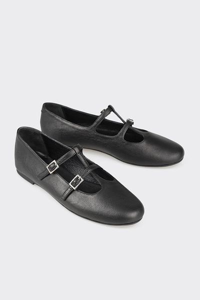 Elle Shoes Black Leather Women's Casual Shoes