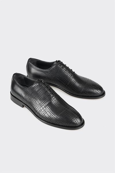Elle Shoes Black Leather Men's Classic Shoes