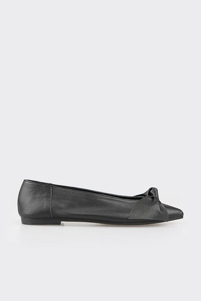 Elle Shoes Black Leather Women's Casual Shoes
