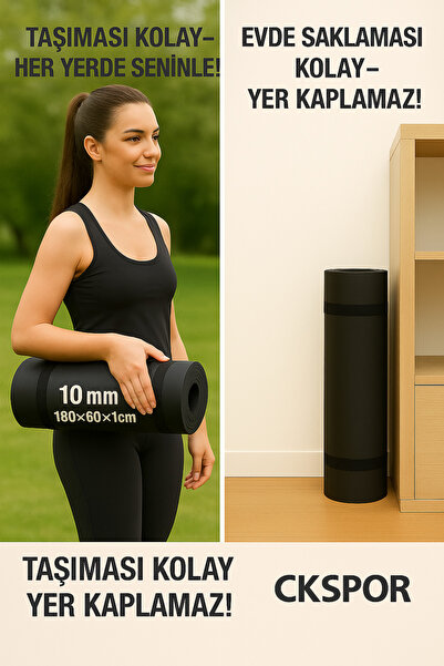 CKSpor 10 Mm Pilates Yoga Minderi Spor Pilates Egzersiz Matı