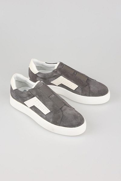 Elle Shoes Gray Leather Men's Sports Shoes