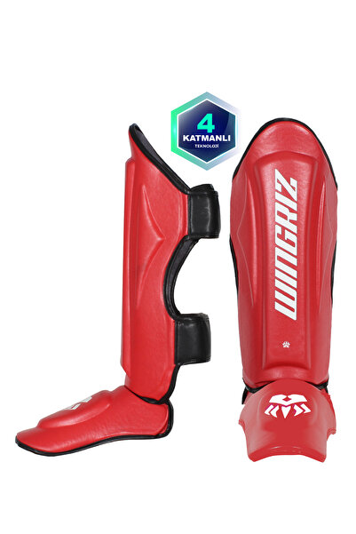 Wingriz Boks Muay Thai Kick Boks Kaval Ayak Koruyucu W-sgd20 Kırmızı