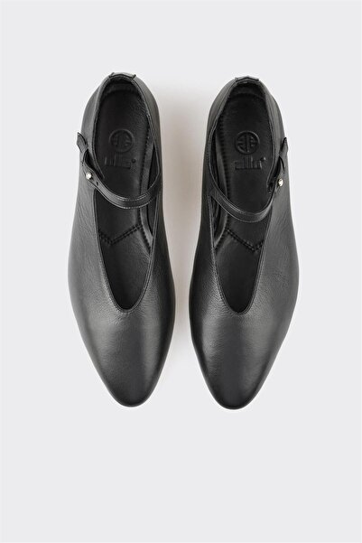 Elle Shoes Black Leather Women's Casual Shoes