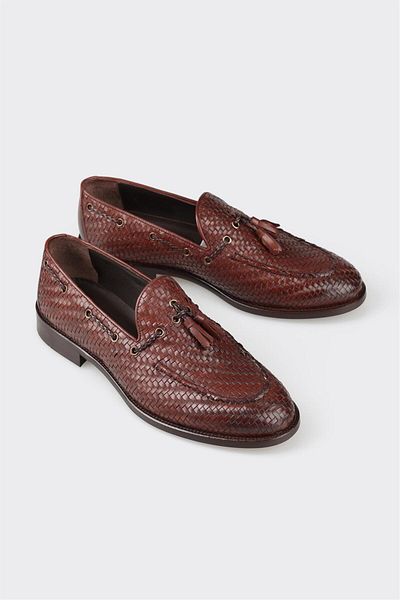 Elle Shoes Brown Leather Men's Loafer