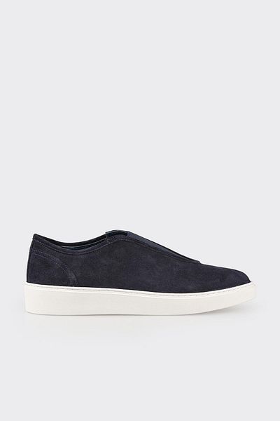 Elle Shoes Navy Blue Leather Men's Casual Shoes