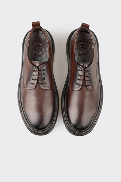 Elle Shoes Brown Leather Men's Casual Shoes