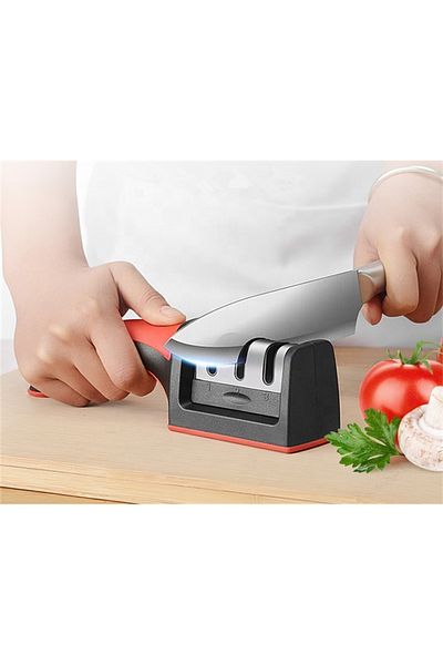 Bogadini 3 In 1 Knife Sharpener – 3-Stage Mechanism, Stainless Steel, For Kitchen