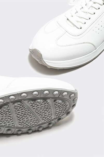 Elle Shoes Beyaz Deri Erkek Spor Ayakkabı