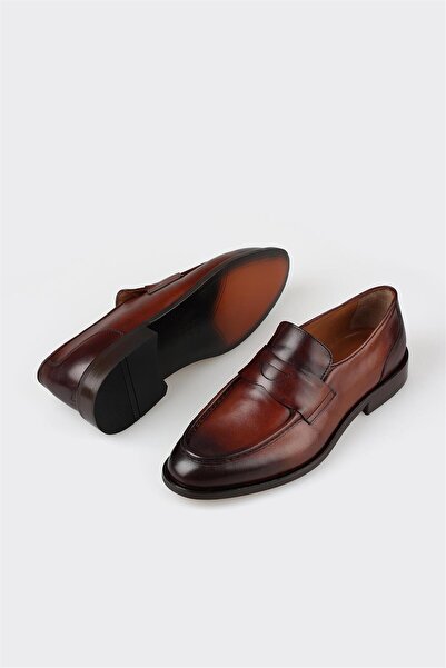 Elle Shoes Ταν Δερμάτινο Ανδρικό Loafer