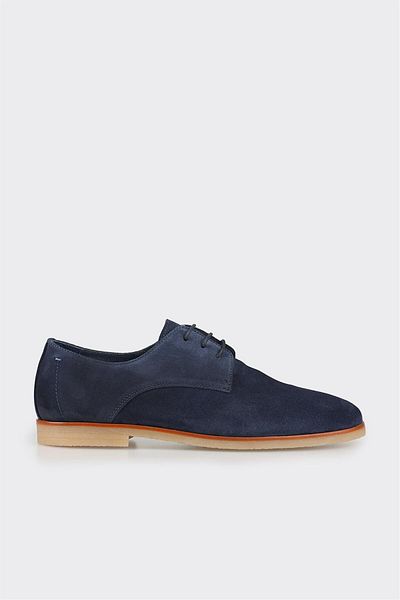 Elle Shoes Navy Blue Leather Men's Casual Shoes