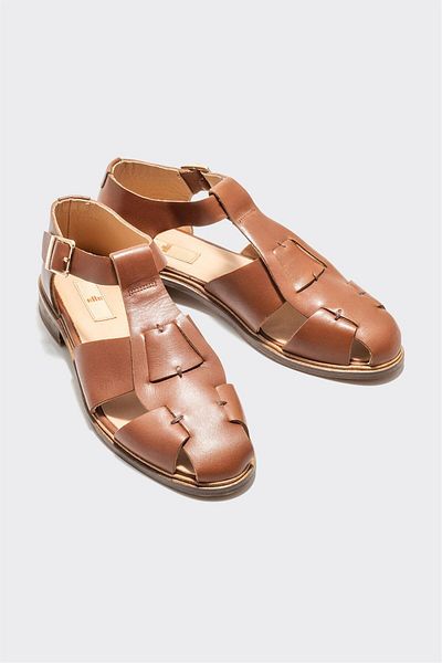 Elle Shoes Tan Leather Women's Casual Shoes