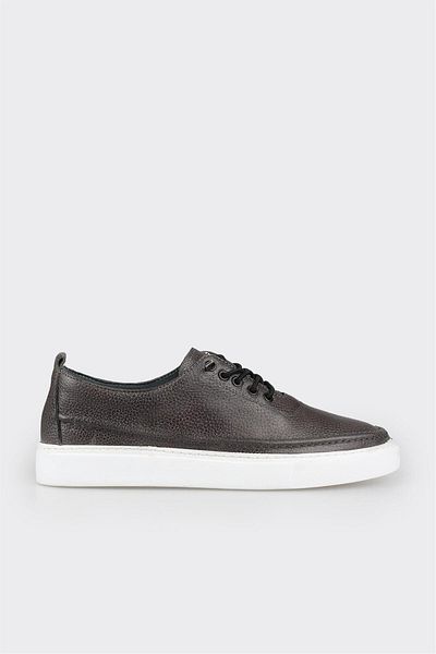 Elle Shoes Gray Leather Men's Casual Shoes