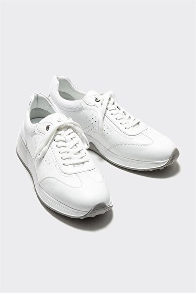 Elle Shoes Beyaz Deri Erkek Spor Ayakkabı