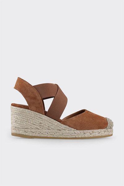 Elle Shoes Tan Leather Women's Espadrille