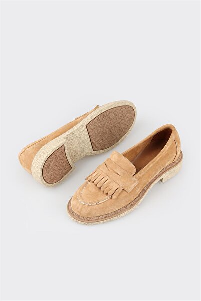 Elle Shoes Γυναικείο Loafer από δέρμα καμήλας