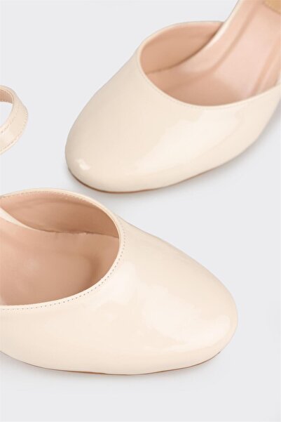 Elle Shoes Bej Kadın Topuklu Ayakkabı