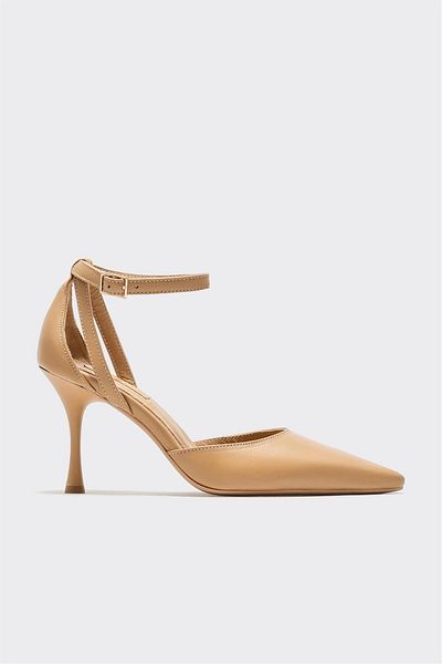 Elle Shoes Natural Leather Women's Heeled Shoes