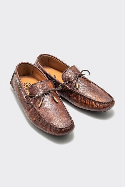 Elle Shoes Tan Leather Men's Casual Shoes