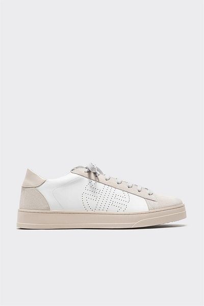 Elle Shoes Beige Leather Men's Sports Shoes