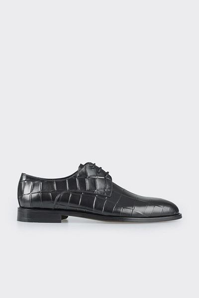 Elle Shoes Black Leather Men's Classic Shoes