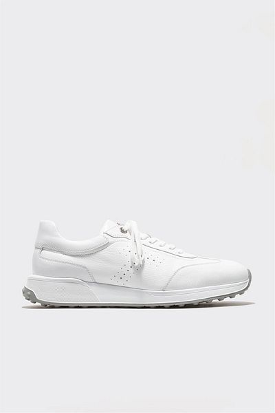 Elle Shoes أحذية رياضية جلدية بيضاء للرجال