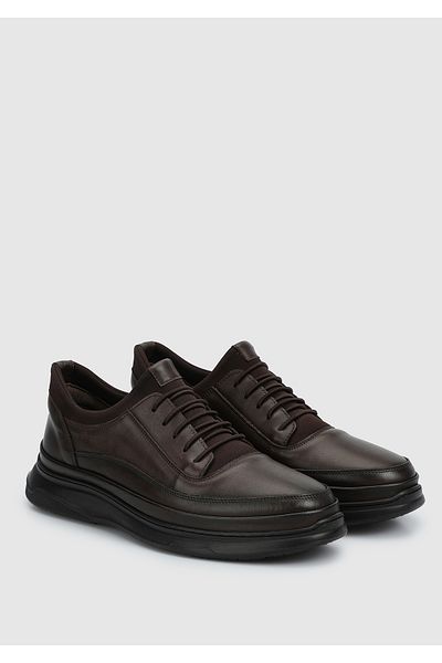 Eclipse Brown Leather Men's Shoes