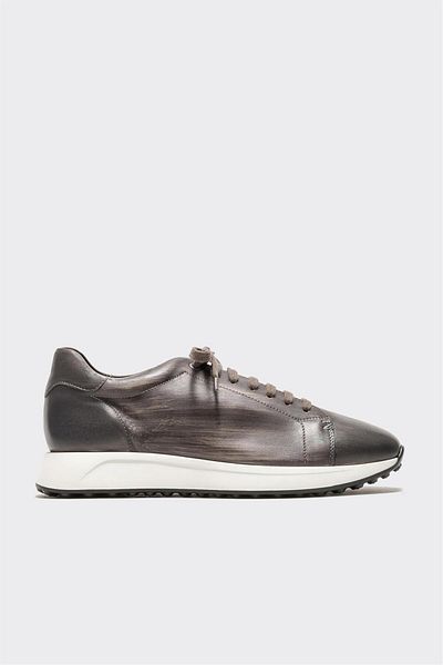 Elle Shoes Anthracite Leather Men's Sports Shoes